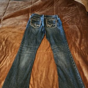 16 pairs jeans, American Eagle, Silvers, Vigoss, 2 Bear Claw winter boots